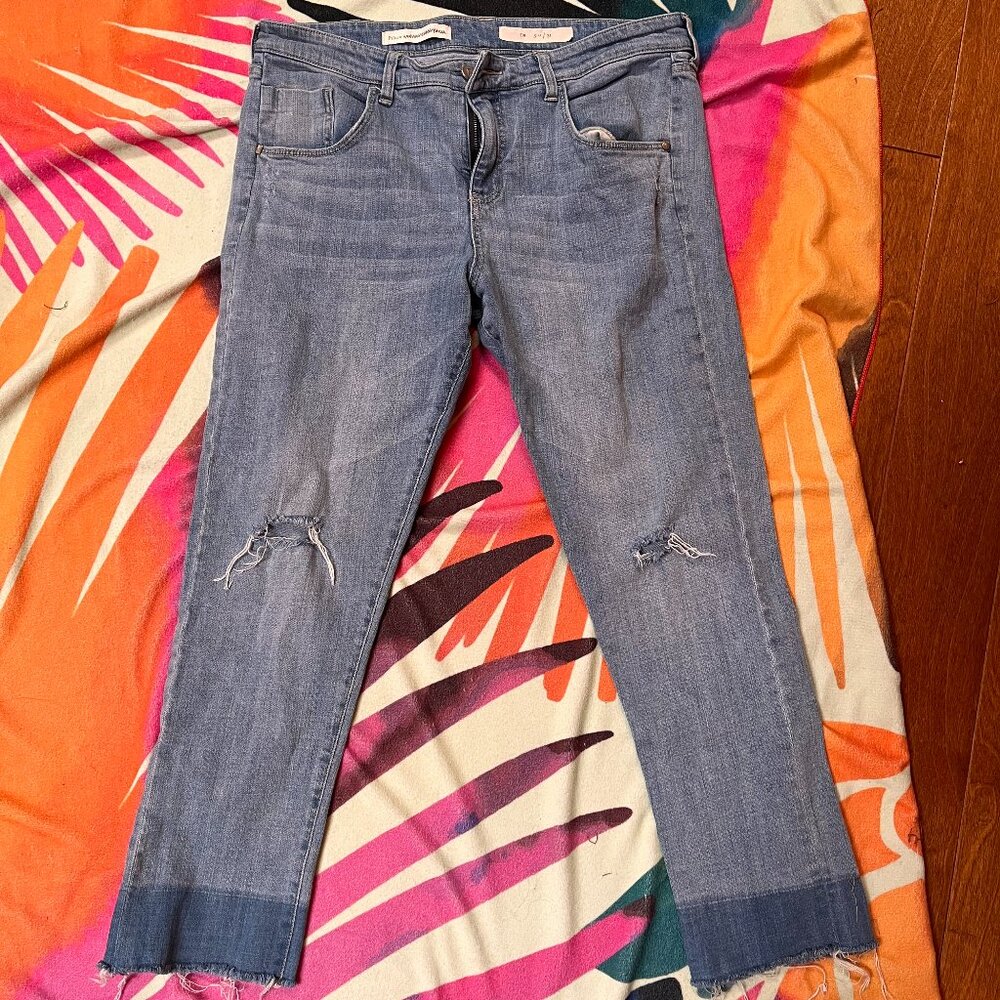 PILCRO and the LETTERPRESS Women's EM raw hem distressed jeans, size 31
